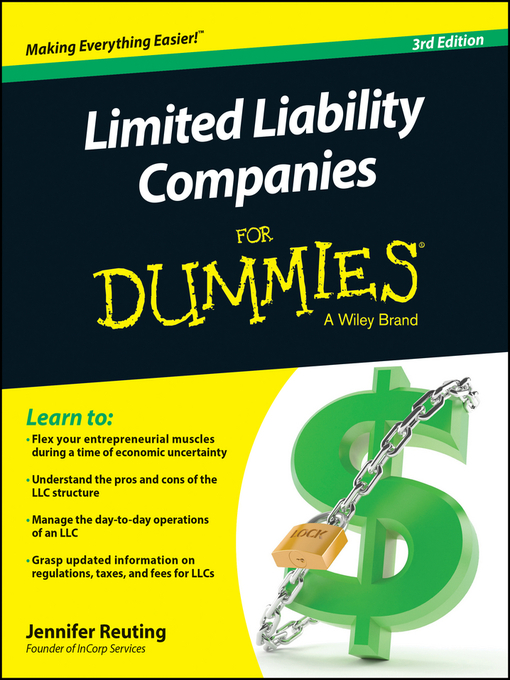 Title details for Limited Liability Companies For Dummies by Jennifer Reuting - Available